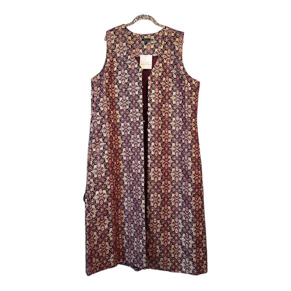 C. Wonder Multi-Plum Brocade Lurex Vest w/ Lining - Picture 1 of 10